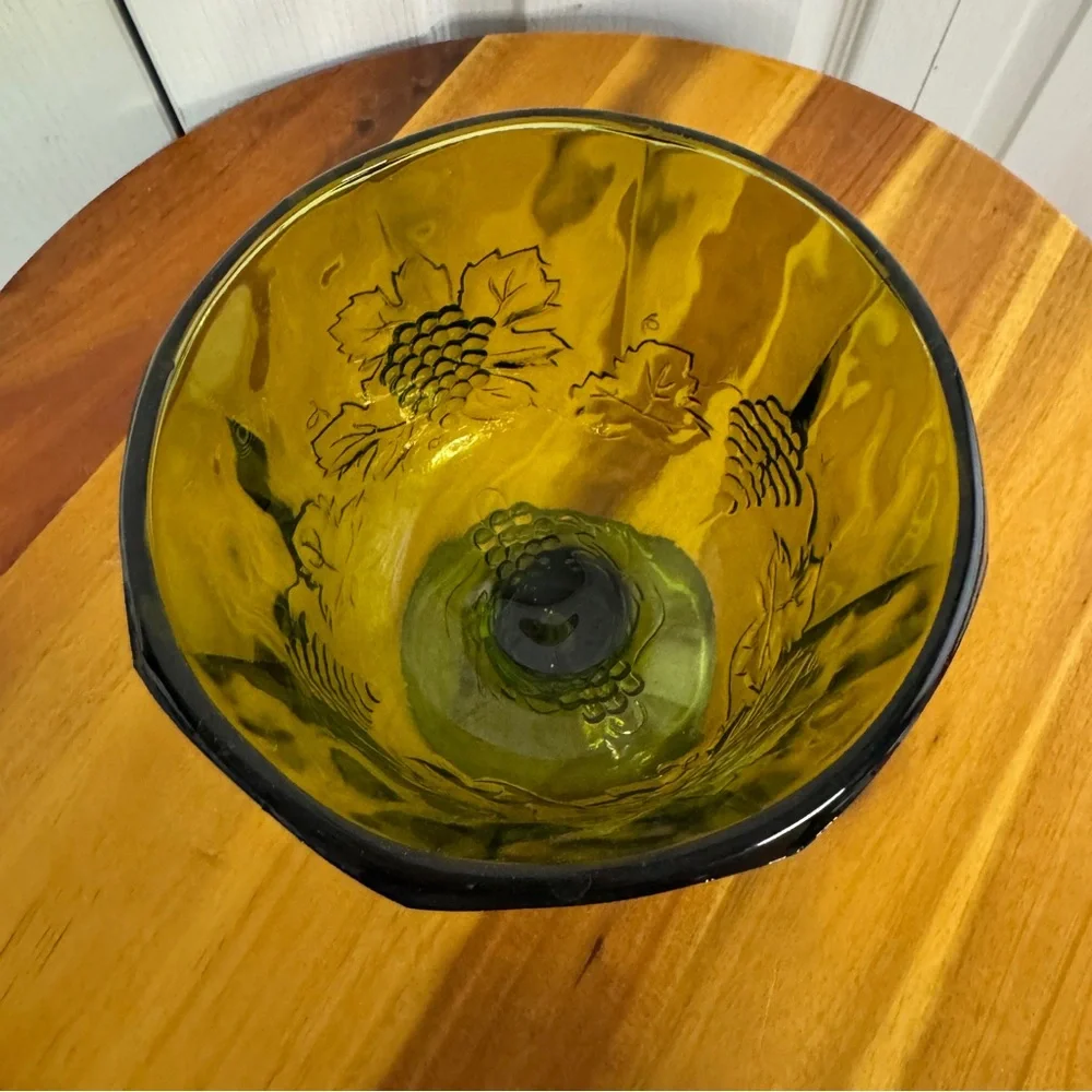 Indiana Glass green colony harvest compote candy dish‎